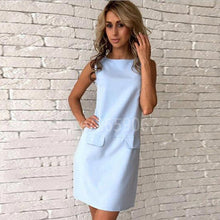 Load image into Gallery viewer, Fake Pocket Sleeveless Casual Tank Dress